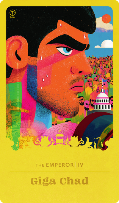 Giga Chad tarot card