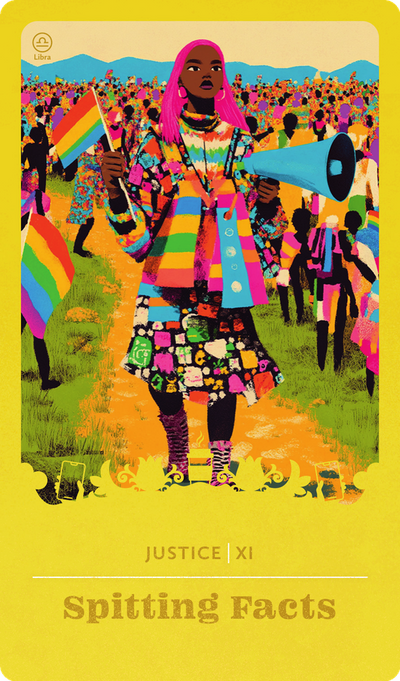 Spitting Facts tarot card