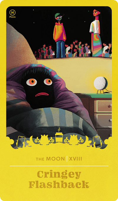 Cringey Flashback tarot card