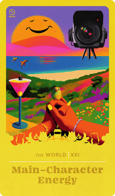 Main-Character Energy tarot card