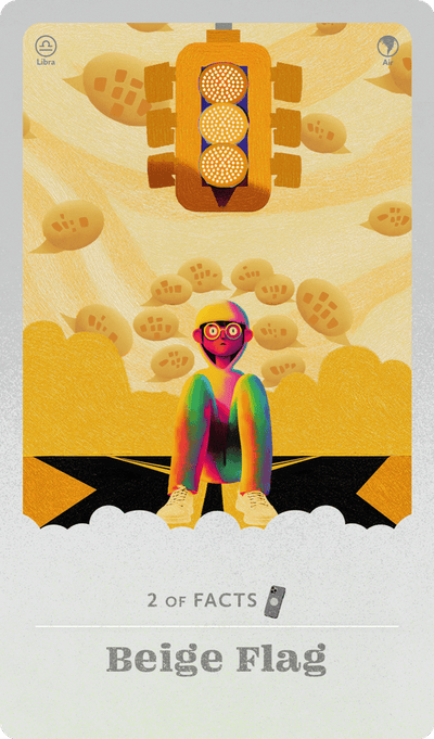 Beige Flag tarot card