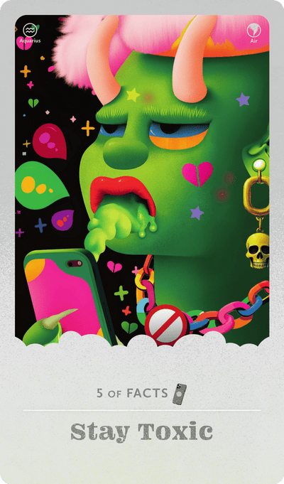 Stay Toxic tarot card