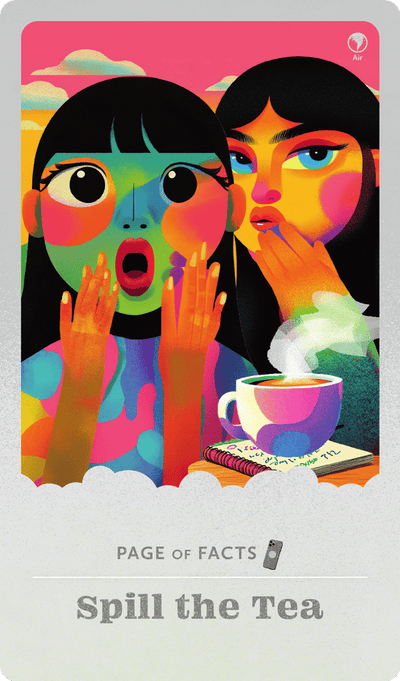 Spill the Tea tarot card