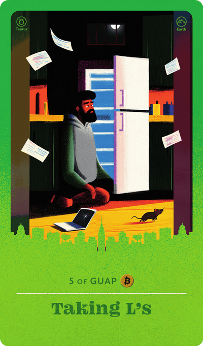 Taking L's tarot card